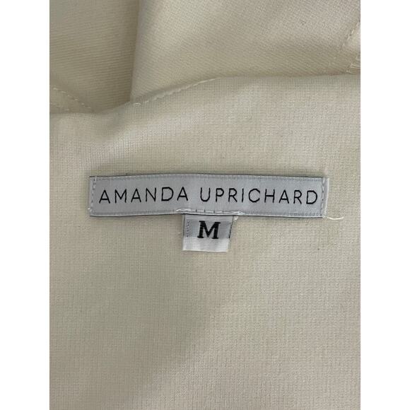 Amanda Uprichard Ivory Stretch A-Line Mini Dress Medium Office Streetwear Classy - Picture 12 of 13